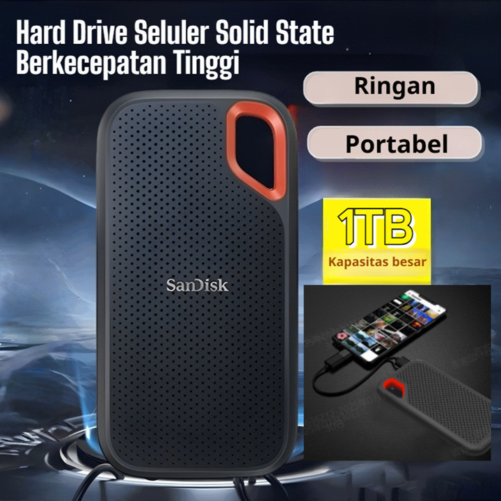 Hard Drive Portabel SSD Berkecepatan Tinggi 1TB / SSD Portabel E30 / Hard Drive 