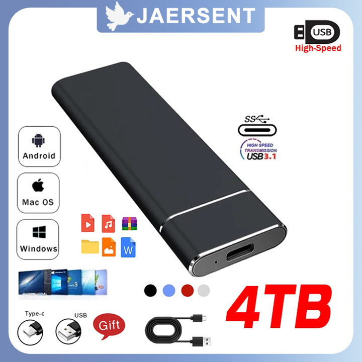 SSD Eksternal 4TB USB 3.0 Type-C ssd laptop PC ssd portable eksternal hp solid state drive