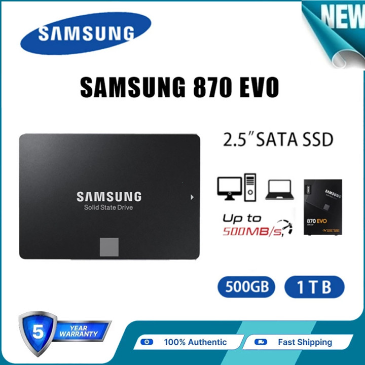Samsung SSD 870 EVO 500GB 1TB SATA3 2.5“ Kecepatan Tinggi  Solid State Disk Inte