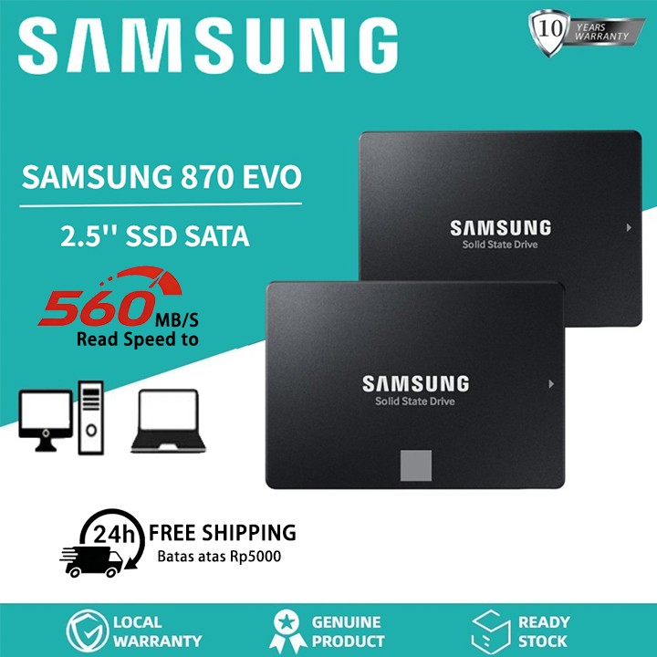 SSD Samsung 870 EVO 1TB / 500GB SSD 2.5 SATA3 SSD SATA SSD Internal SSD Garansi 