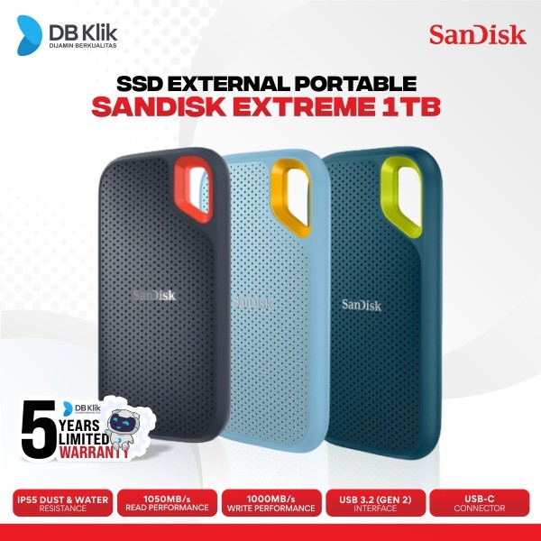 Sandisk Extreme Portable E61 V2 SSD External USB-C 1TB