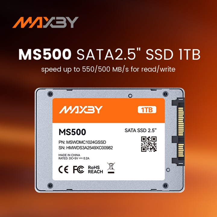 SSD MAXBY 1TB/512GB SATA III Tulis 550MB/s COD 3Tahun Solid State Drive 2.5"ORI 