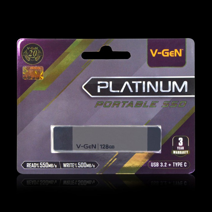 SSD EXTERNAL V-GeN PLATINUM 128GB 256B 512GB 1TB 2TB Type C PORTABLE USB 3.2