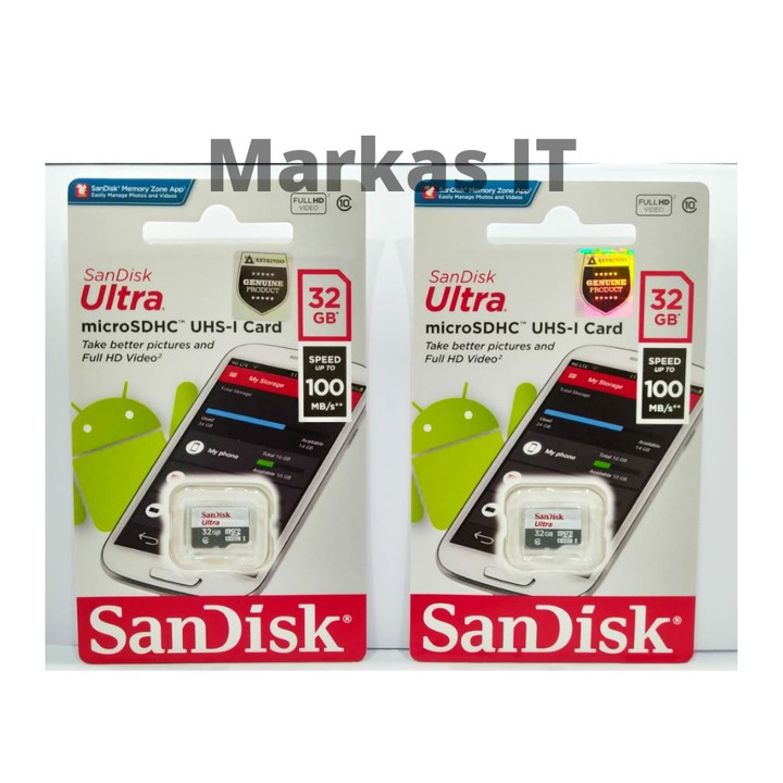 Sandisk Micro SD CL10 100MB/s 32GB (100% ORI)