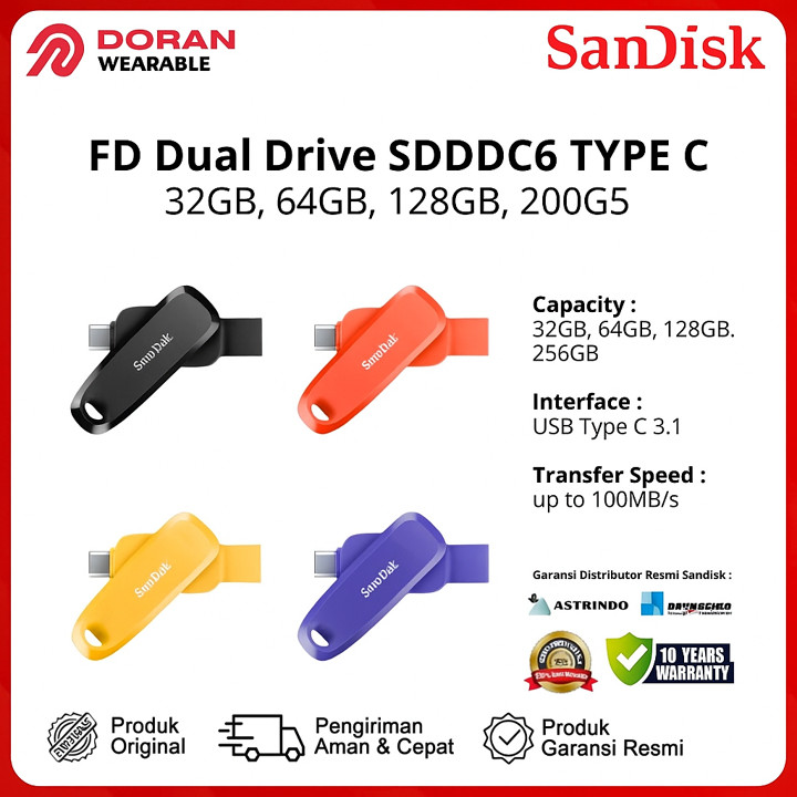 Sandisk FlashDisk Sandisk SDDDC6 Phone Drive for Android 256GB USB 3.2 Gen 1 Gar