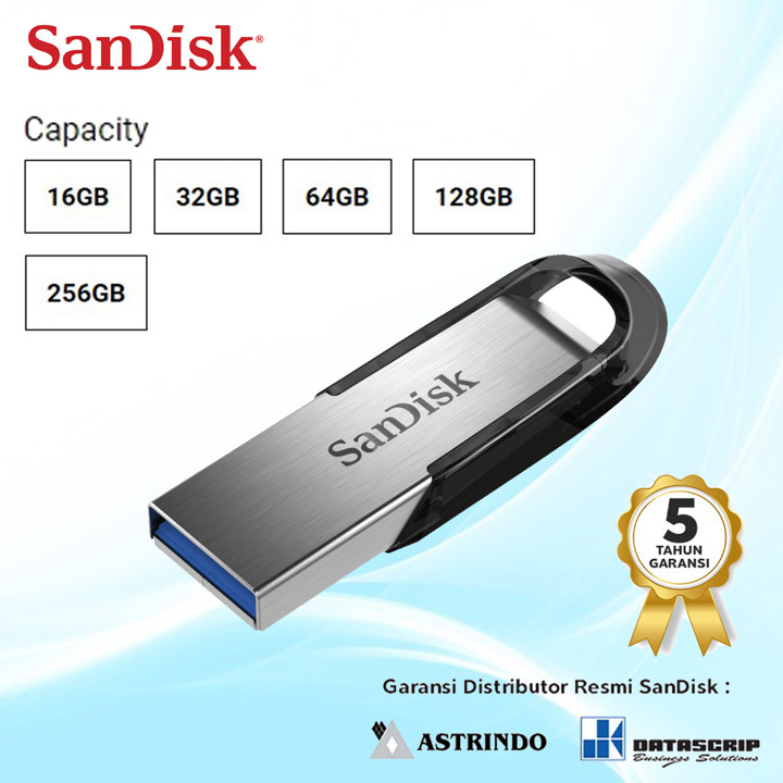 Flashdisk SanDisk 16GB | 32GB | 64Gb | 128GB | 256GB USB 3.0 Ultra Flair CZ73 - 