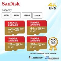 Micro SD SanDisk Extreme Card UHS-I U3 A2 V30 64GB up to 160Mbps