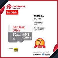 Micro SD 32GB Sandisk Ultra 100Mbps MicroSD cl10 / memori mi