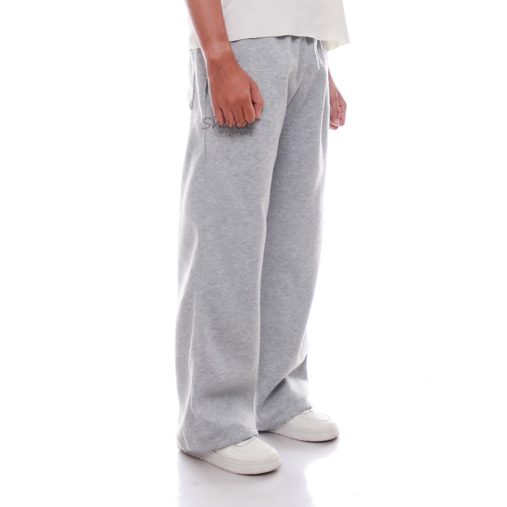 Celana Sweatpants Loose Baggy Fleece Abu Misty