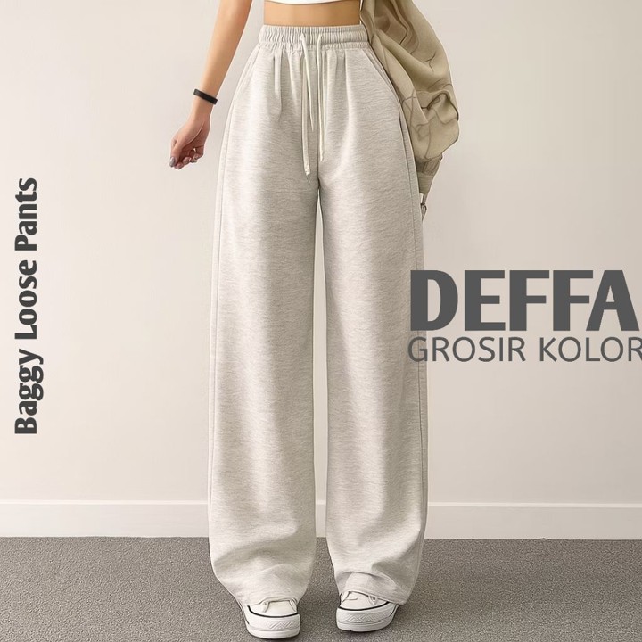Sweatpants loose highwaist 30ribuan - Celana panjang daily wanita Nyaman soft le