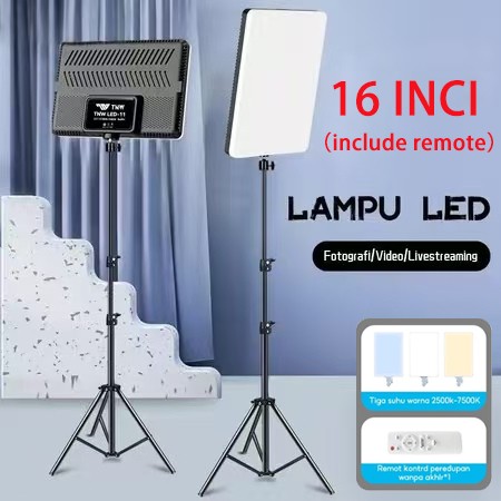 Lampu Foto Led Lampu Lighting Lampu Sorot Lighting Studio+Tripod Lampu Konten Kr