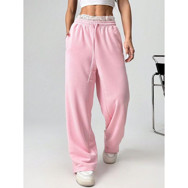 Celana Baggypants Loose Sweatpants Panjang Wanita Daily Outfit Style Korea Adem 
