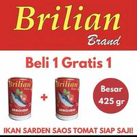 Brilian Brand Sarden Brilian Besar Rasa Saus Tomat 425gr exp 2028 Beli 1 Gratis 