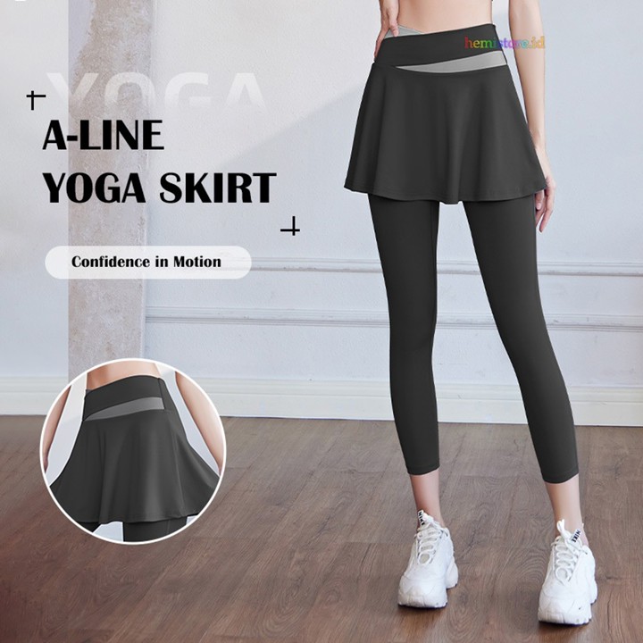 Rok Olahraga Wanita Model Tenis High Waist Dengan Legging