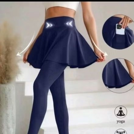 legging rok senam kantong HP - legging senam