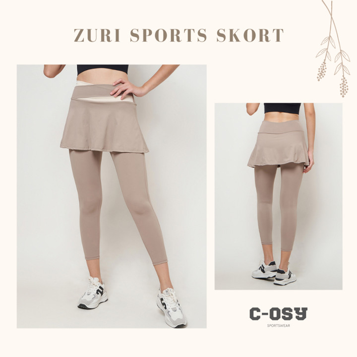 COSY - ZURI Sports Skort Legging Rok Olahraga (S-XXL) | Celana Zumba Yoga Gym
