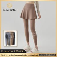 【Venus ishtar】Jakarta Ready Stock Celana Rok Olahraga 2 in 1