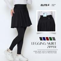 ELITE - Legging Rok Luxury Pocket Zipper Wanita Wanita | 2 in 1