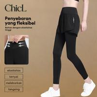 Celana Rok Legging Running Pendek 2in1 Pria Wanita Legging H