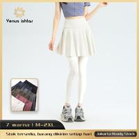 【Venus ishtar】Rok Celana Yoga 2 in 1 Putih Sporty High Waist