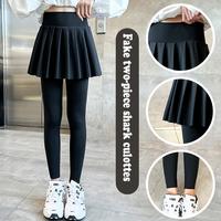 Celana Legging Rok / Rok celana Skirt High Waist Polos Yoga Dua Lapis / Celana G