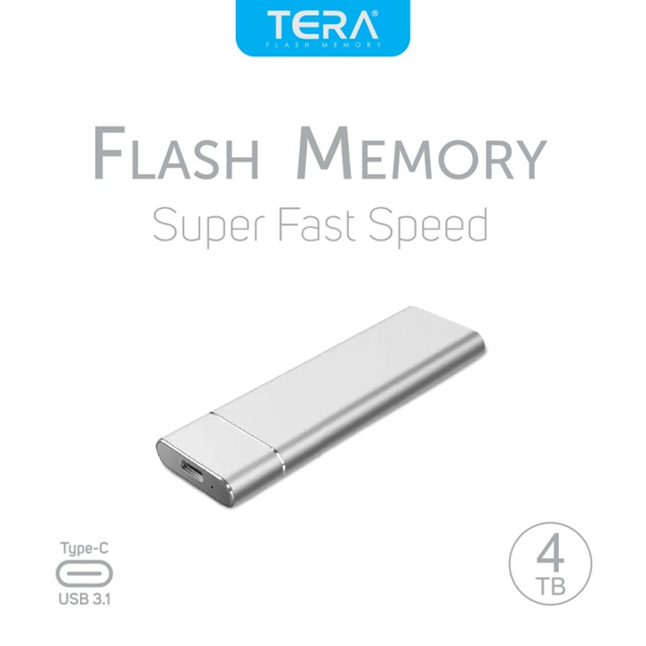 TERA Portable External Flash Memory SSD M2 NGFF 4TB Super Fast Speed Data Transf