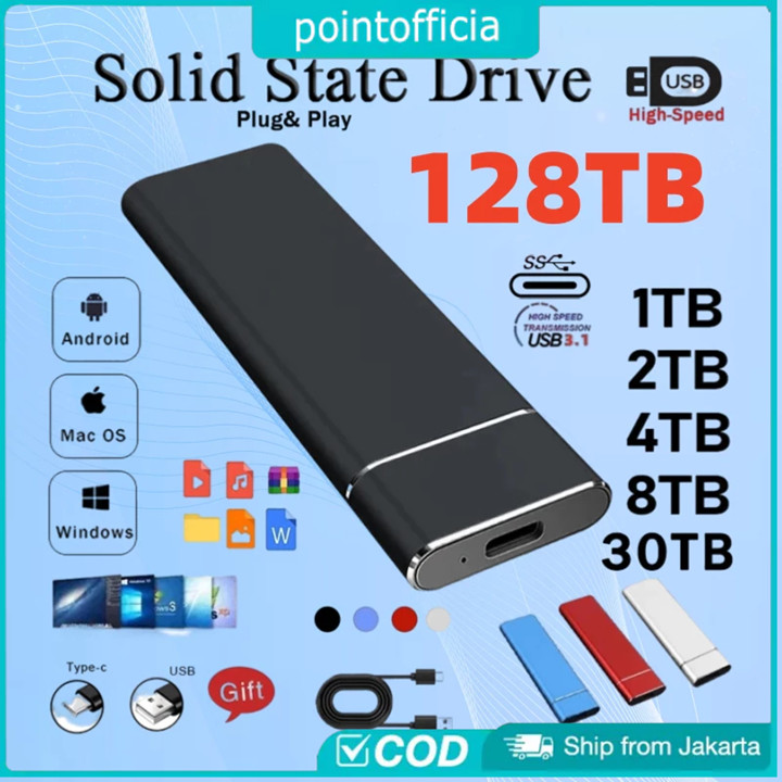 Hard Drive Eksternal SSD Eksternal Sho M.2 dengan Kapasitas 4TB 30TB dan Kecepat