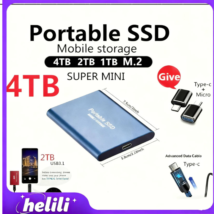 [COD]SSD Type-c USB 3.1 hard drives 8TB Portable Hardisk Eksternal Hard Drive Se