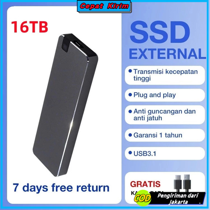 Portable SSD Type-c USB3.1 hard drives 2TB 8TB 16TB Hardisk USB 3.0 Portable Ext
