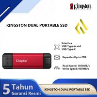 Kingston Dual Drive Portable SSD - SSD Eksternal Portable USB Type-C USB Type-A