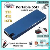 Portable SSD 4TB High Speed External Hard Drive 16TB USB 3.1