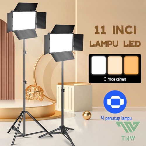 TNW Lampu Foto 11" LED Video Light + Tripiod Lampu Fotografi