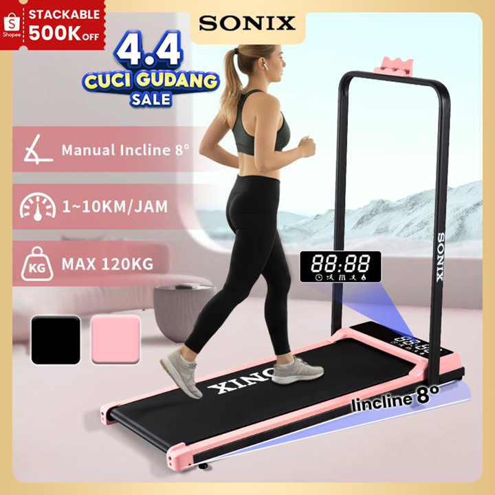 Sonix Lite Treadmill Incline 8 Derajat Listrik Walking Pad R