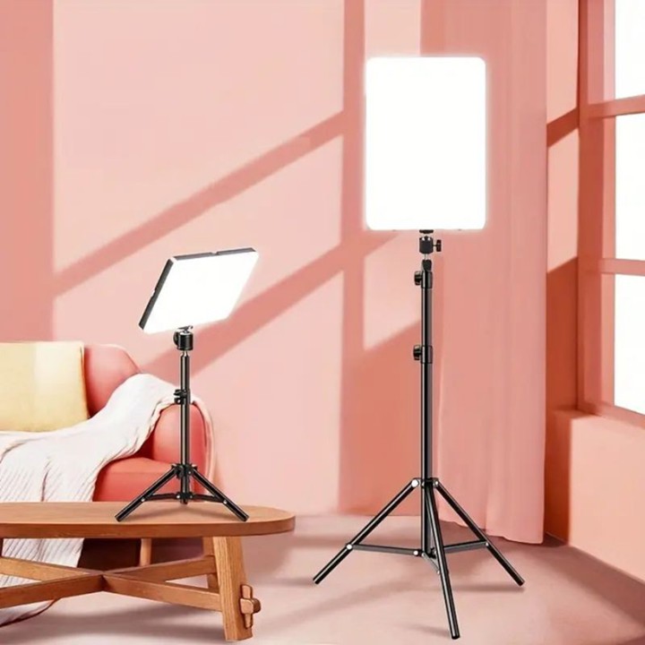 Lampu Foto Video Live Studio Fill Light Dimmable 3in1 Color with Tripod