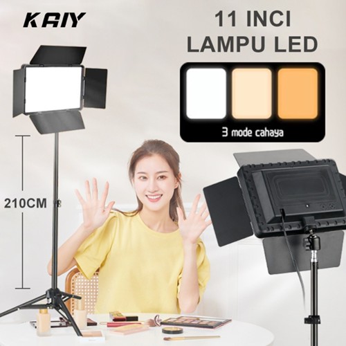 KAIY 17" Lampu Fotografi Lampu LED Video Light with Tripiod 11" Ringlight Lampu 