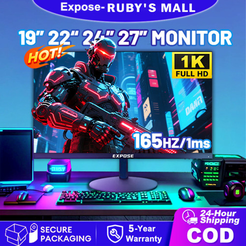 Monitor 19 inch Gaming Monitor IPS 178 1080p 165Hz PS3/PS4 H