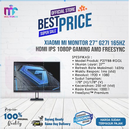 Xiaomi MI Monitor 27" G27i 165Hz IPS | G27i 2026 200Hz FHD Fast-IPS Garansi Resmi