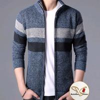 Sweater Jaket Pria Cotton/Jaket Sweater Pria Santai Hitam Ka