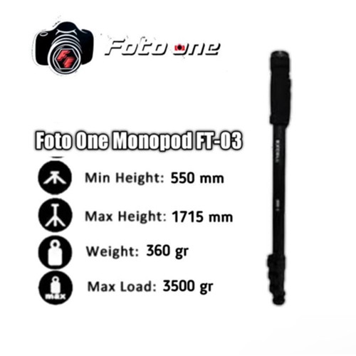 monopod camera FT-03 Monopod foto one FT 03 free tas