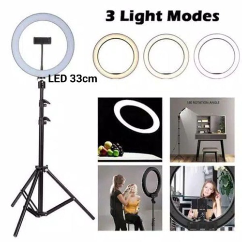 Paket Komplit Ringlight 26cm + Tripod 2,1Meter Tripod Selfie