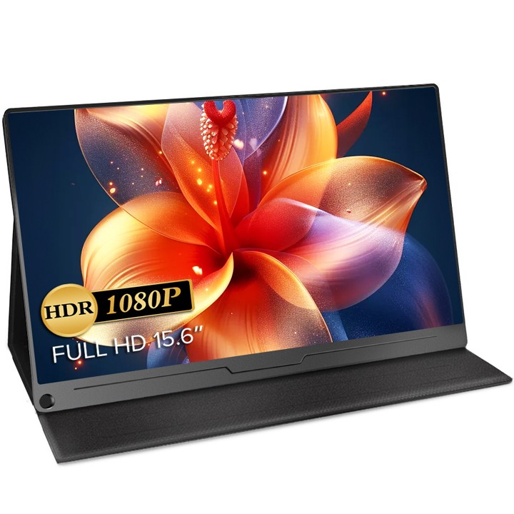 UPERFECT Tampilan Portable Monitor 15.6 inch 1080P 60HZ 250Nits 72%sRGB 800:1 HDR Gaming Monitor HDMI for laptop phone laptop full hd