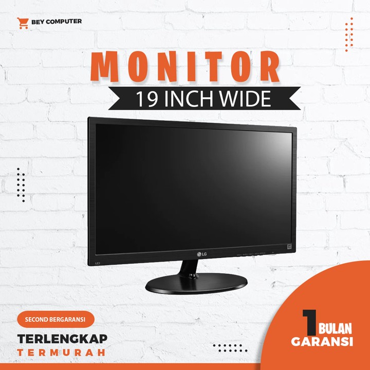 Monitor LCD/LED 19 Inch Wide second bergaransi