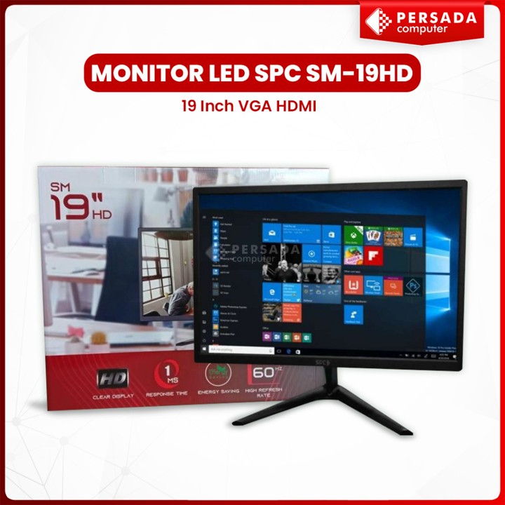 MONITOR LED SPC SM-19HD 19 Inch VGA HDMI Garansi Resmi