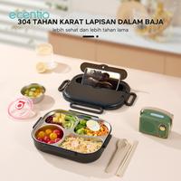 ecentio Tempat Makan Stainless Steel Lunch box Kotak Makan B