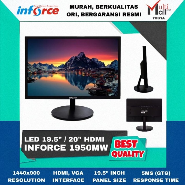 Inforce Monitor 1950MW 19.5", 20" HDMI + VGA 75Hz 5ms