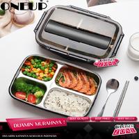 Kotak Makan Stainless Steel Healthy Bento Lunch Box 1000ml -