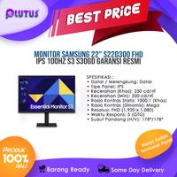 Monitor Samsung 24" S24D300 FHD IPS 100Hz (Pengganti S24C330
