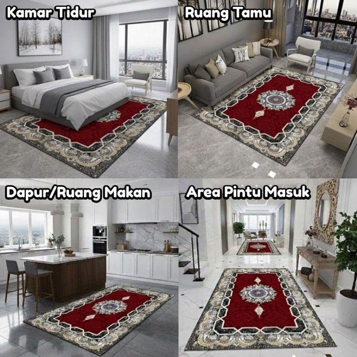 Karpet Lantai Turki Uk 160*210 Karpet Polyester Permadani Karpet Lantai Eropa Ruang Tamu Anti Slip Premium