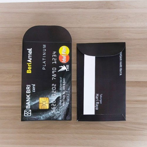 amplop lebaran  motif ATM isi 10 lembar uk MEDIUM 11 x 7