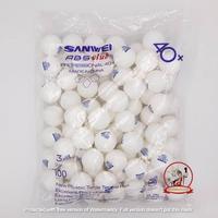 100 Pcs Bola Pingpong SANWEI ABS CLUB 40+ [PUTIH]